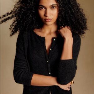 Sezane Black Gaspard Cardigan Sweater